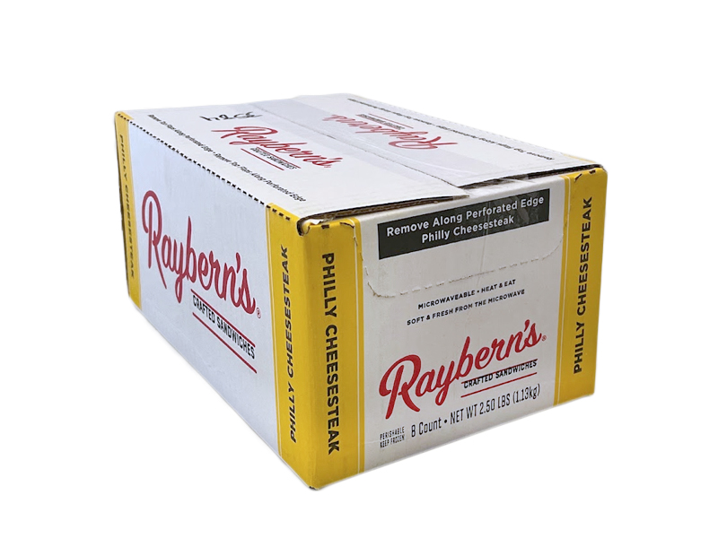 Raybern's Philly Cheesesteak Wrapped Sandwich 8 ct./5.6 oz CASE