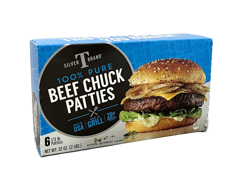 Silver T Beef Chuck Patties, 6 Ct.   5.3 Oz. Each