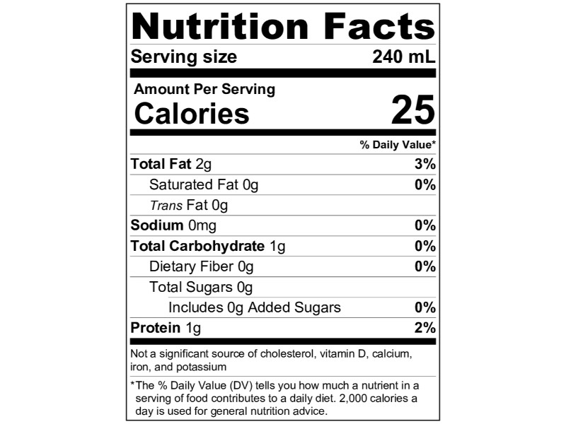 Nutrition Facts Silk Unsweetened Vanilla Almond Milk Nutrition Ftempo